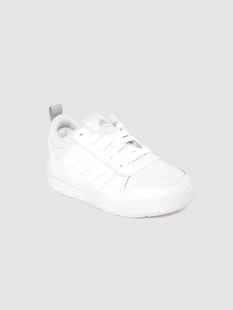 

ADIDAS Kids White Solid Leather TENSAUR Running Shoes