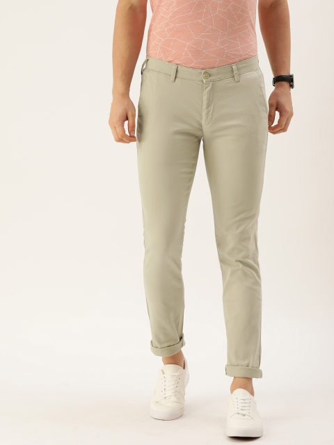 

John Players Men Beige Skinny Fit Solid Chinos