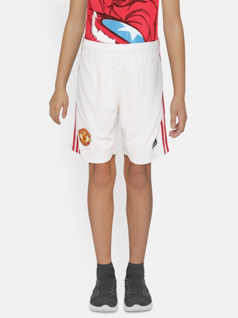 

ADIDAS Boys White Solid Football Manchester United Home Shorts