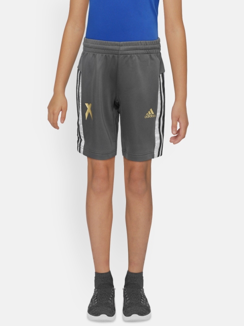 

ADIDAS Boys Charcoal Grey Football Inspired X Aeroready Training Shorts