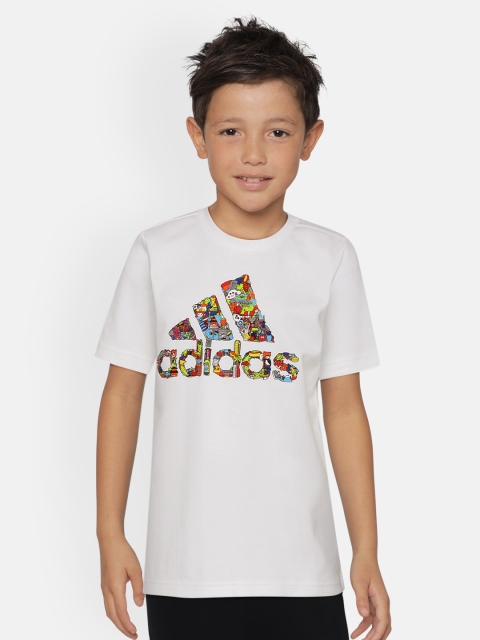 

ADIDAS Boys White Printed Art T-shirt