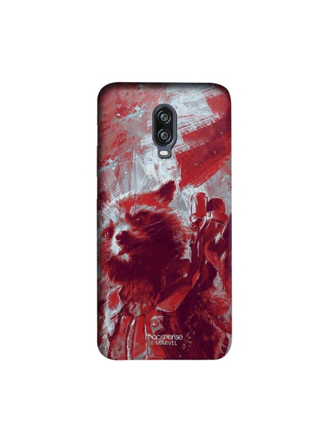 

macmerise Red & Grey Printed OnePlus 6T Mobile Case