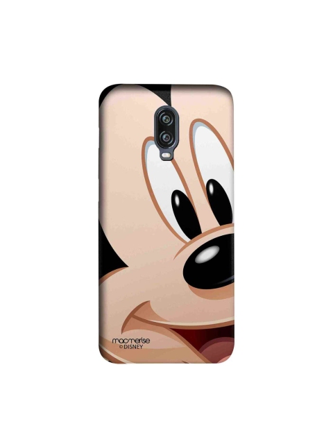 

macmerise Beige & Black Mickey Mouse Printed OnePlus 6T Back Case