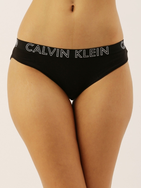 

Calvin Klein Underwear Women Black Solid Bikini Briefs QD3637001