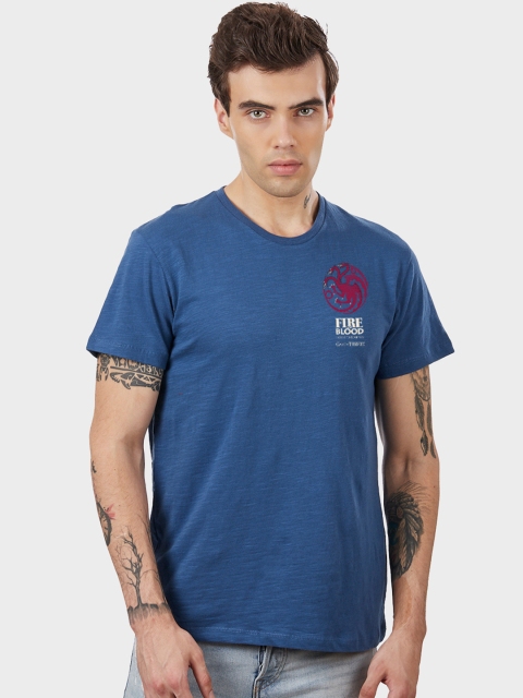 

Free Authority Men Blue Solid Round Neck T-shirt