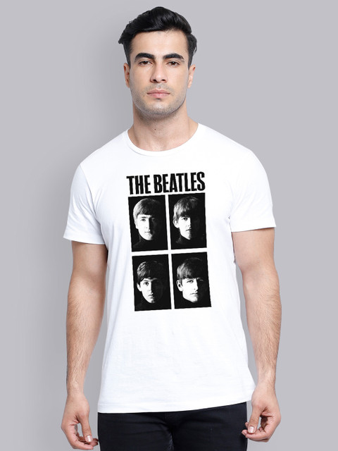 

Free Authority The Beatles Print White Tshirt for Men