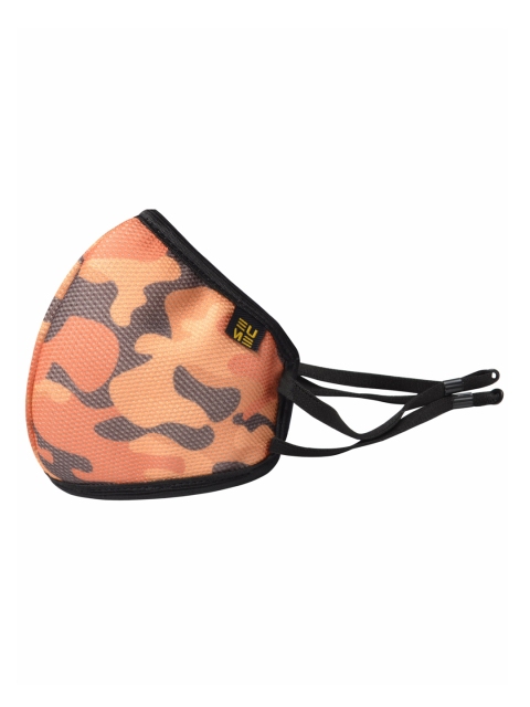 

EUME Unisex Orange Camo Printed 95 4-Ply Reusable Mask