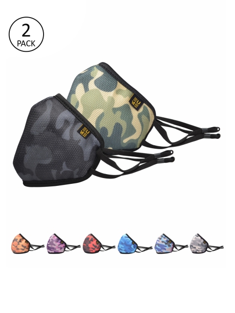 

EUME Unisex Assorted Pack Of 2 95 4-Ply Reusable Outdoor Mask