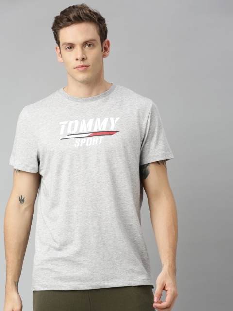 

Tommy Hilfiger Men Grey Printed Round Neck T-shirt