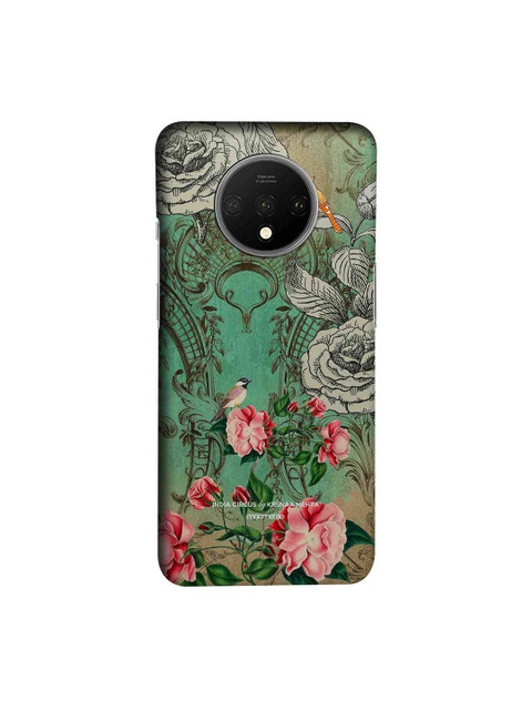 

macmerise Green & Pink Printed OnePlus 7T Back Cover