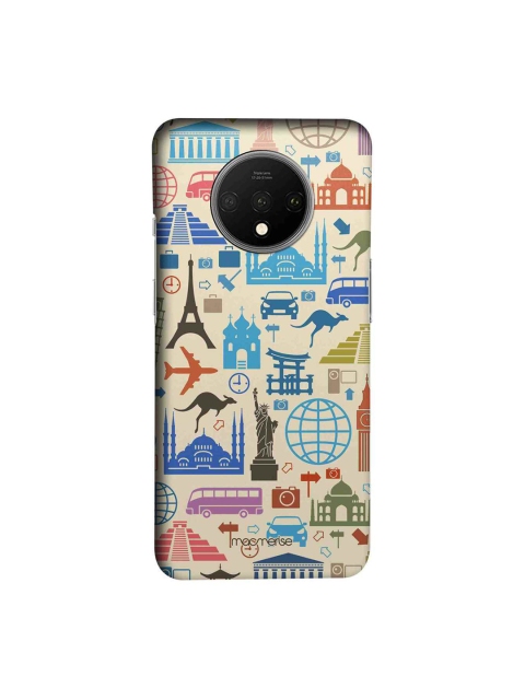 

macmerise Beige & Blue Travel Lover Sublime OnePlus 7T Back Case