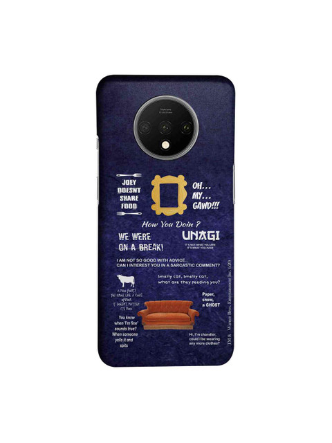 

macmerise Blue & White Friends Essentials Sublime OnePlus 7T Back Case