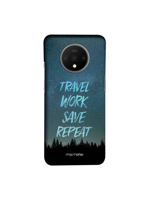

macmerise Blue & Black Travel Work Save Repeat Sublime OnePlus 7T Back Case