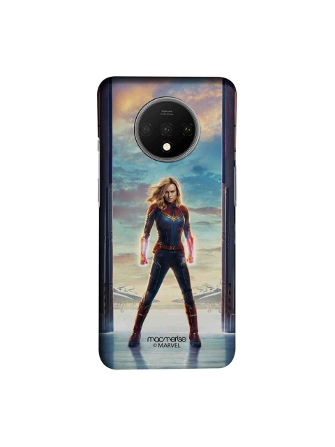 

macmerise Beige & Blue Marvel Comics Captain Marvel Poster Sublime OnePlus 7T Back Cover