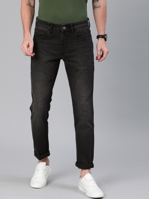 

WROGN Men Black Regular Fit Mid-Rise Clean Look Stretchable Jeans