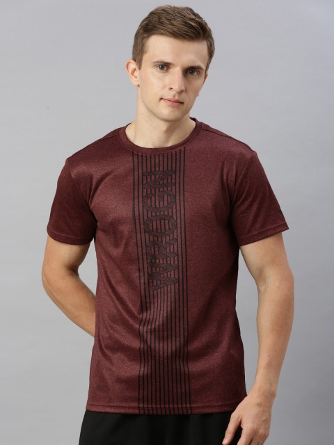 

WROGN ACTIVE Men Maroon Printed Round Neck T-shirt