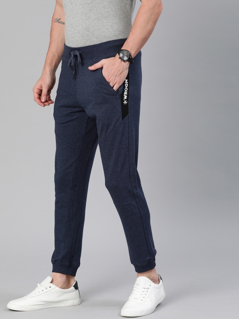 

WROGN Men Navy Blue Solid Slim Fit Joggers