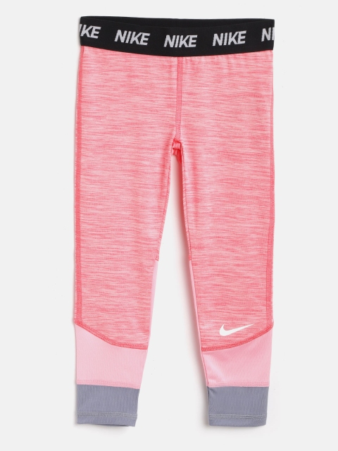 

Nike Girls Pink Dri-Fit Split Grindle Effect Tights