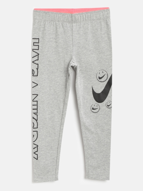 

Nike Girls Grey Melange Have A Nice Day Print Tights