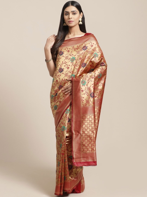 

Saree mall Red & Golden Woven Design Banarasi Saree