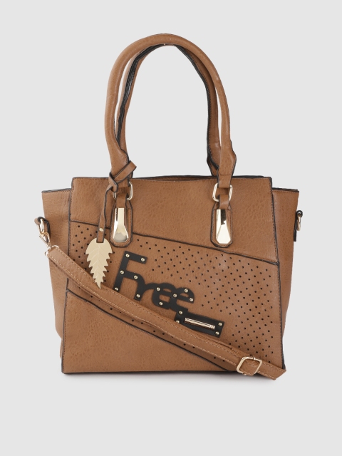 

Carlton London Brown Laser Cut & Embellished Shoulder Bag