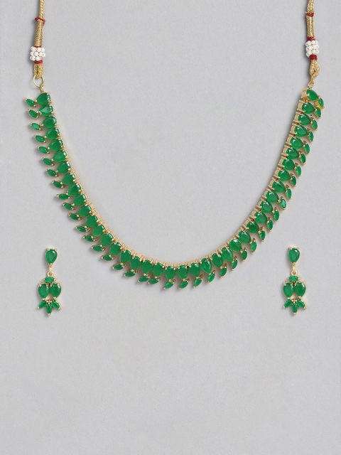 

Anouk Gold-Plated & Green Stone Studded Jewellery Set