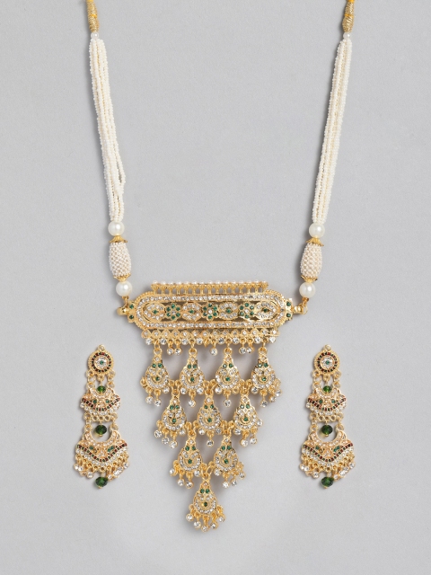 

Anouk Women Gold-Toned & White Jewellery Set