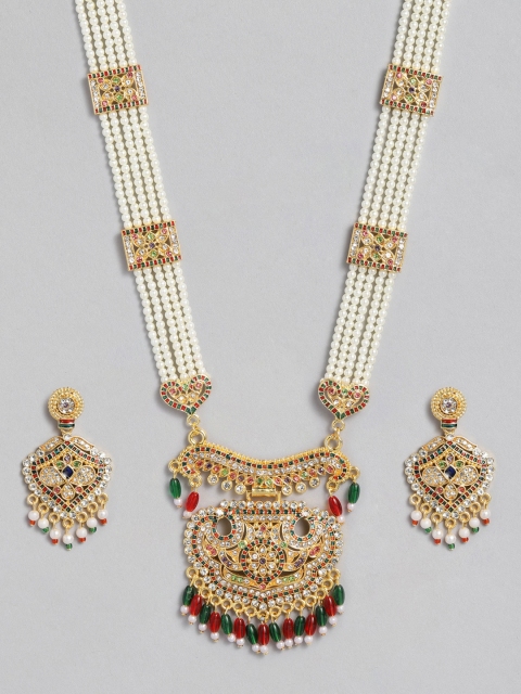 

Anouk Women Gold-Plated & White Jewellery Set