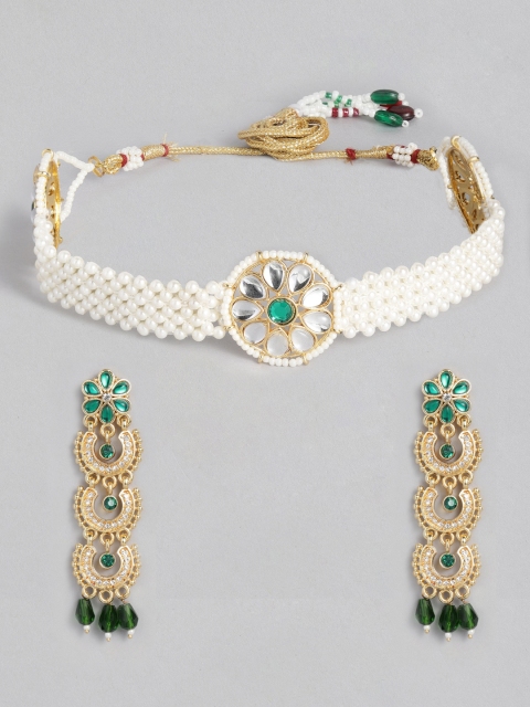 

Anouk Women Gold-Toned & White Jewellery Set