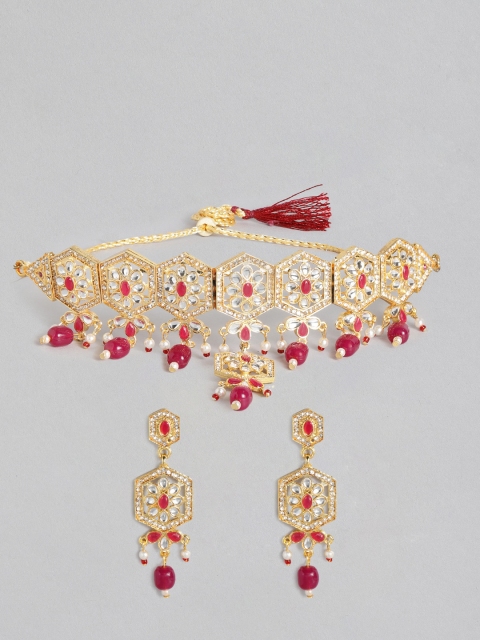 

Anouk Women Gold-Plated & Red Jewellery Set
