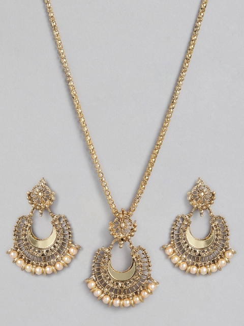 

Anouk Gold-Plated Stoned Polaki Jewellery Set