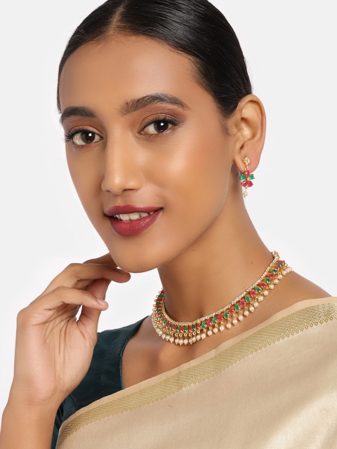 

Anouk Women Multicolored & Gold-Plated Jewellery Set, Multi