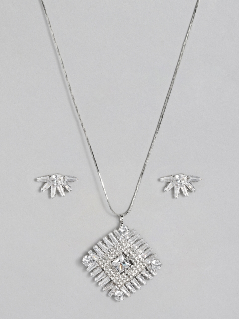 

Anouk Women Silver-Plated Jewellery Set