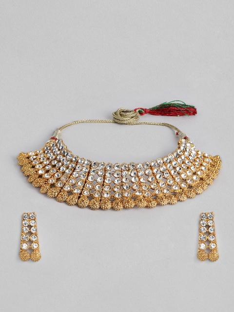 

Anouk Gold Plated Choker Style Necklace With Earring Set