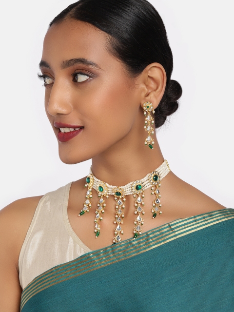 

Anouk Gold-Plated Choker With Earring Jewellery Set