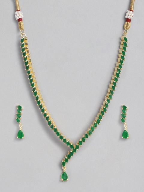 

Anouk Women Gold-Plated & Green Jewellery Set