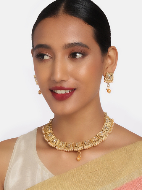 

Anouk Gold-Plated Stone Studded Choker Necklace Set
