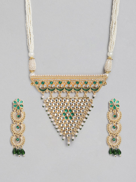 

Anouk Women Gold-Plated & Green Jewellery Set