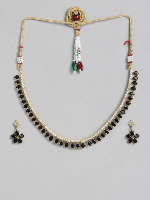 

Anouk Black Gold-Plated Stoned Jewellery Set