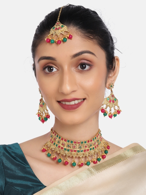 

Anouk Women Multicolored & Gold-Plated Jewellery Set, Multi