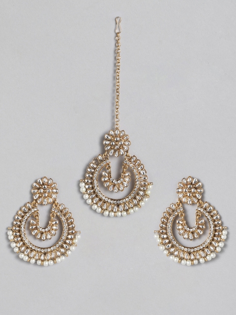 

Anouk White Gold-Plated Studded Jewellery Set