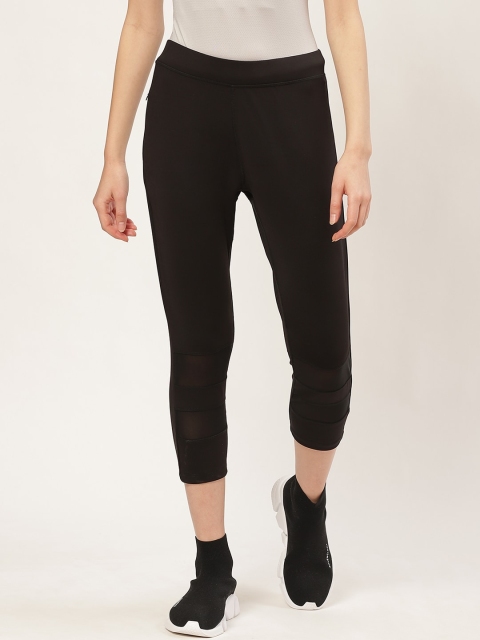 

Sweet Dreams Women Black Solid 3/4th Workout Tights