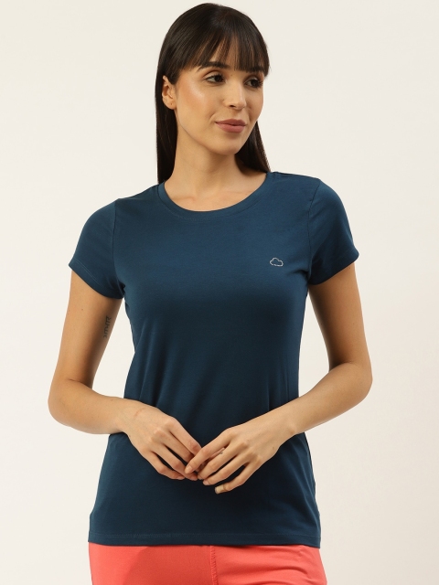 

Sweet Dreams Women Navy Blue Solid Lounge T-shirt