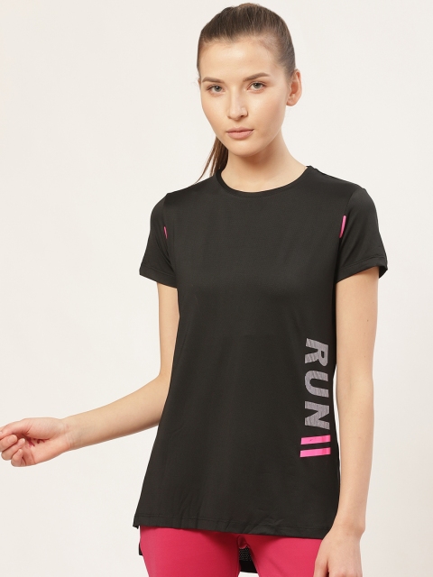 

Sweet Dreams Women Black Placement Print Round Neck Running T-shirt