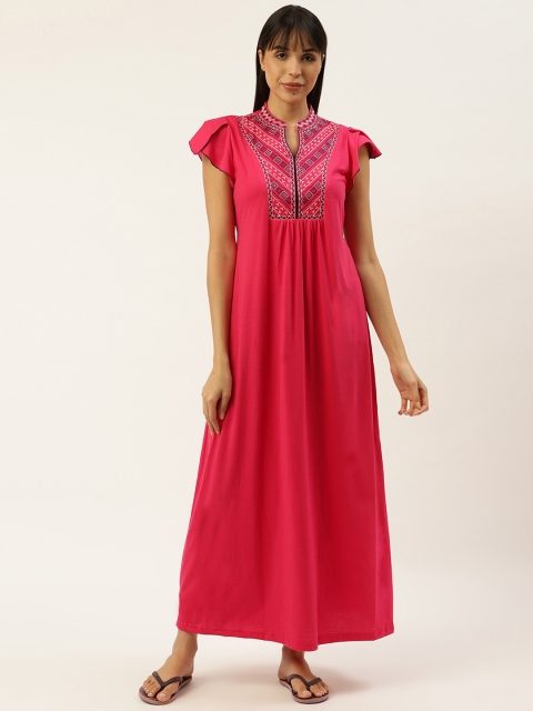 

Sweet Dreams Pink Solid Nightdress