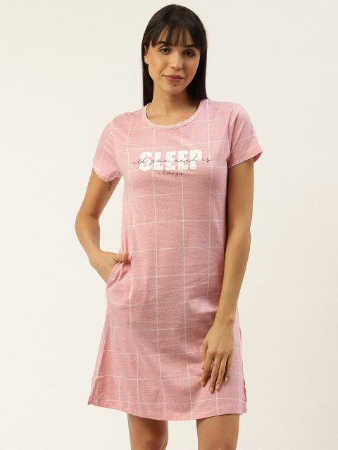 

Sweet Dreams Pink & White Checked Sleep Shirt