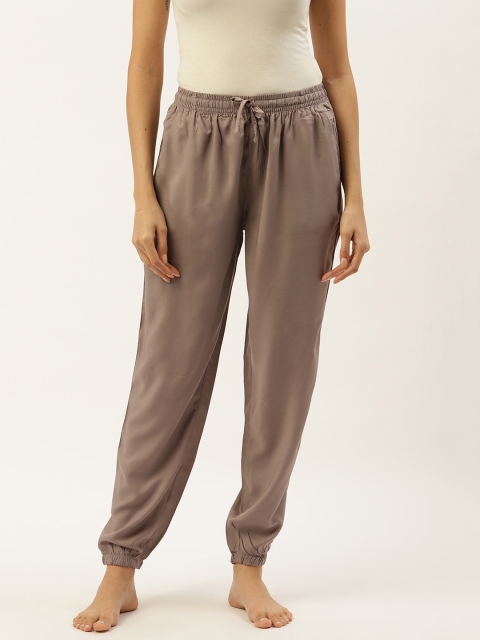 

Sweet Dreams Women Taupe Solid Lounge Joggers