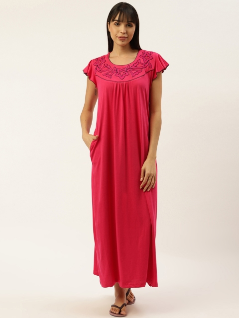 

Sweet Dreams Pink Solid Nightdress