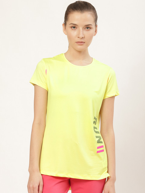 

Sweet Dreams Women Yellow Solid Round Neck Running T-shirt