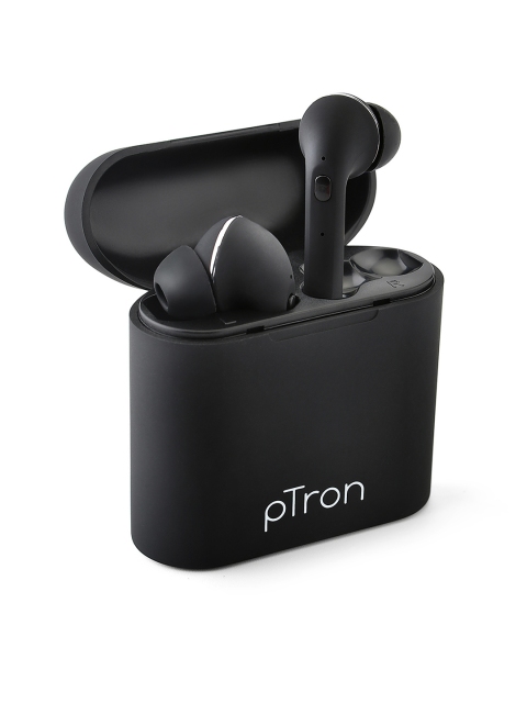 

pTron Black Bassbuds Lite In-Ear True Wireless Stereo Earphones with Mic